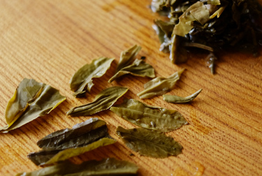Xiaguan Tuo chaSpecial grade photo:Infused tea leaf