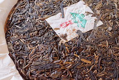 野生雲霧圓茶 写真:プーアール茶の茶葉