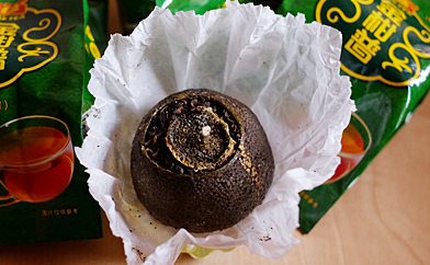 金柑普 青柑プーアル茶写真