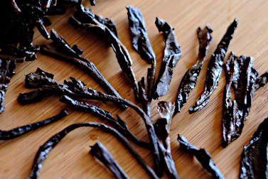 Jun Chang Hao Ripe Puerh tea photo:Infused tea leaf