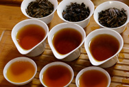 Aged Puerh tasting set photo:Color of puerh tea