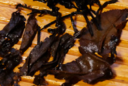 7581 Block ripe puerh photo:Infused tea leaf