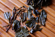 Xiaguan Iron cake Gold class T8653 photo:Infused tea leaf