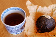 下関乙級沱茶のプーアル茶の色2016年11月