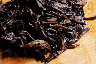 下関鉄餅 金榜 T8663 写真:プーアル茶葉底