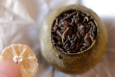 下関青小柑普 写真:プーアール茶の茶葉